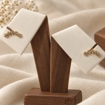Gold plated stud earrings